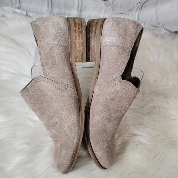TOMS Shayne Oxford Low Top Slip On Loafer Shoe Beige Taupe Suede Bootie‎ Shoe 9 - Picture 8 of 13